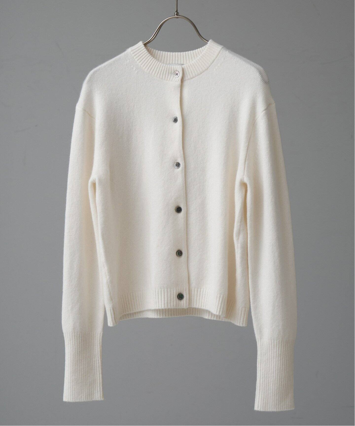 カシミヤ コンパクト クルーネックカーディガン（カーディガン  