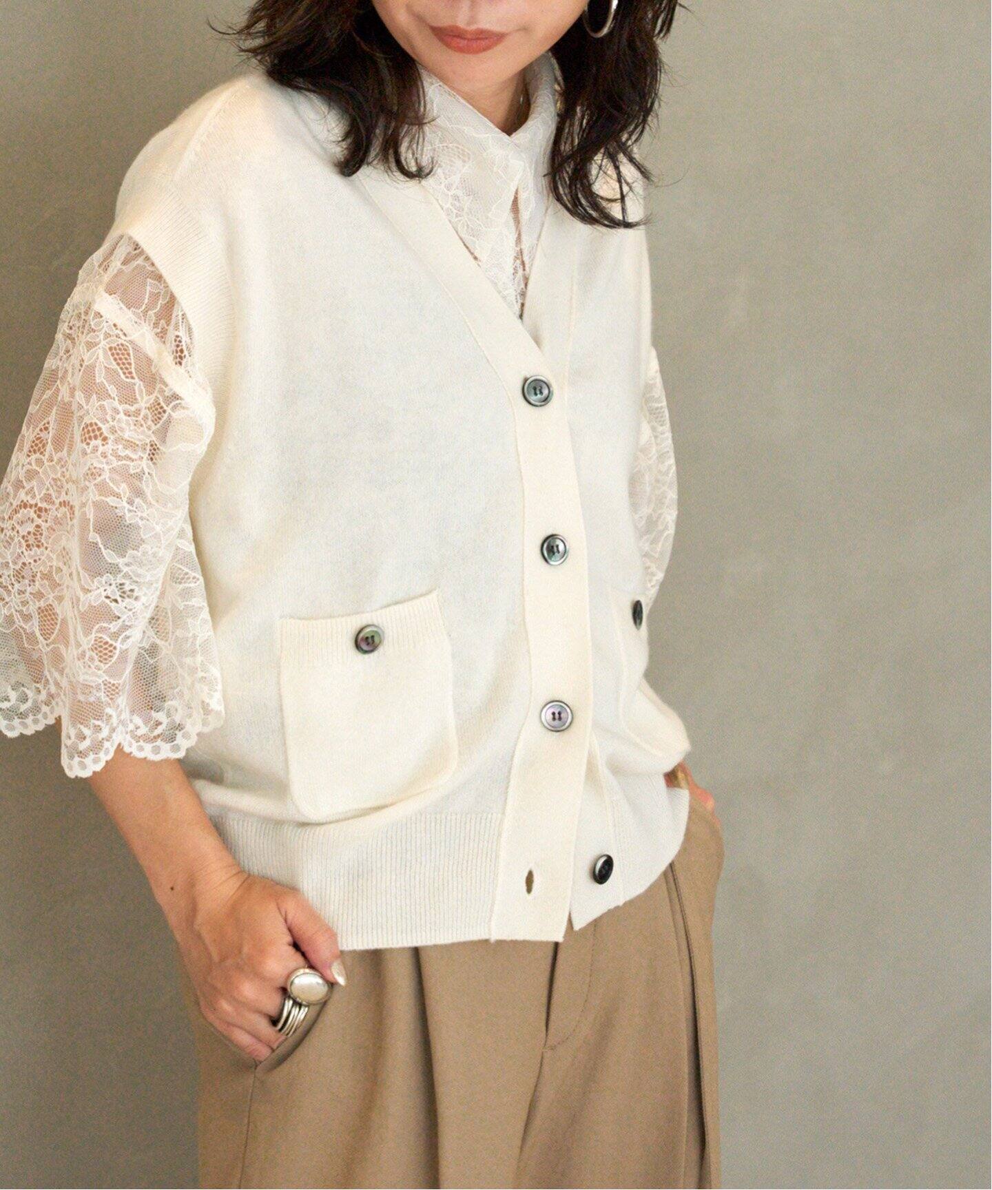 カシミヤ コンパクトVネックベスト（ベスト）｜Spick and Span  