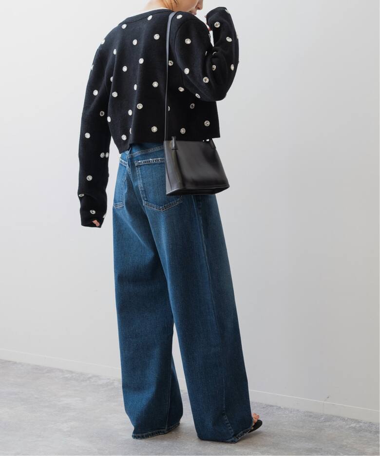 ビジューモールニットジャケット（ノーカラージャケット）｜Spick and  