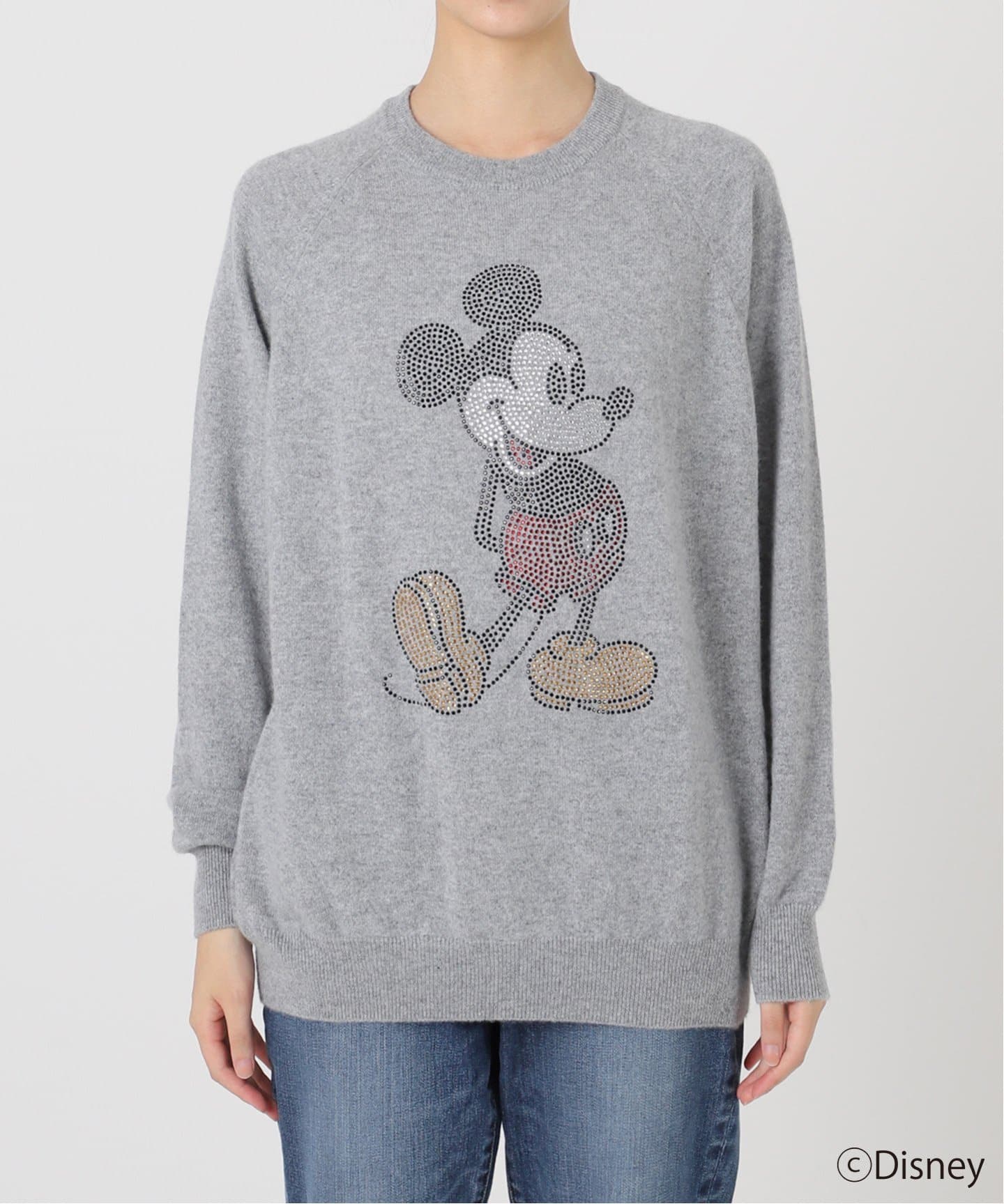 ミッキーマウス /カシミヤ ラインストーンニット（ニット／セーター