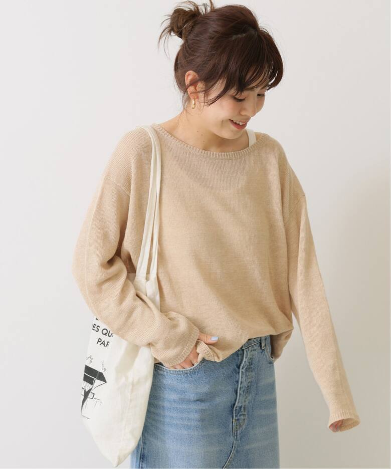 リネンコットンルーズプルオーバー（ニット／セーター）｜Spick and  