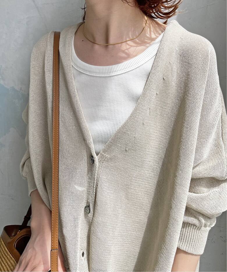 ≪追加≫ペーパーヤーンカーディガン（カーディガン）｜Spick and Span  