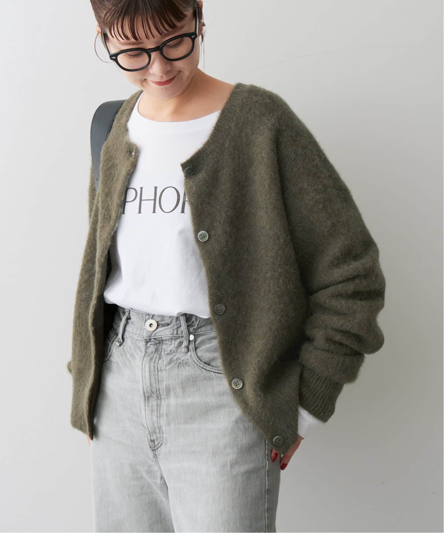 スピックアンドスパン アルパカ2wayカーディガン Spick & Span（スピックアンドスパン）の「アルパカ2way