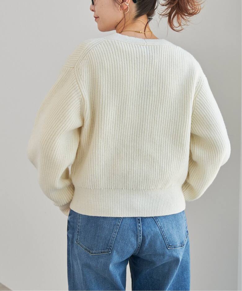 パール畦ニット カーディガン（カーディガン）｜Spick and Span  