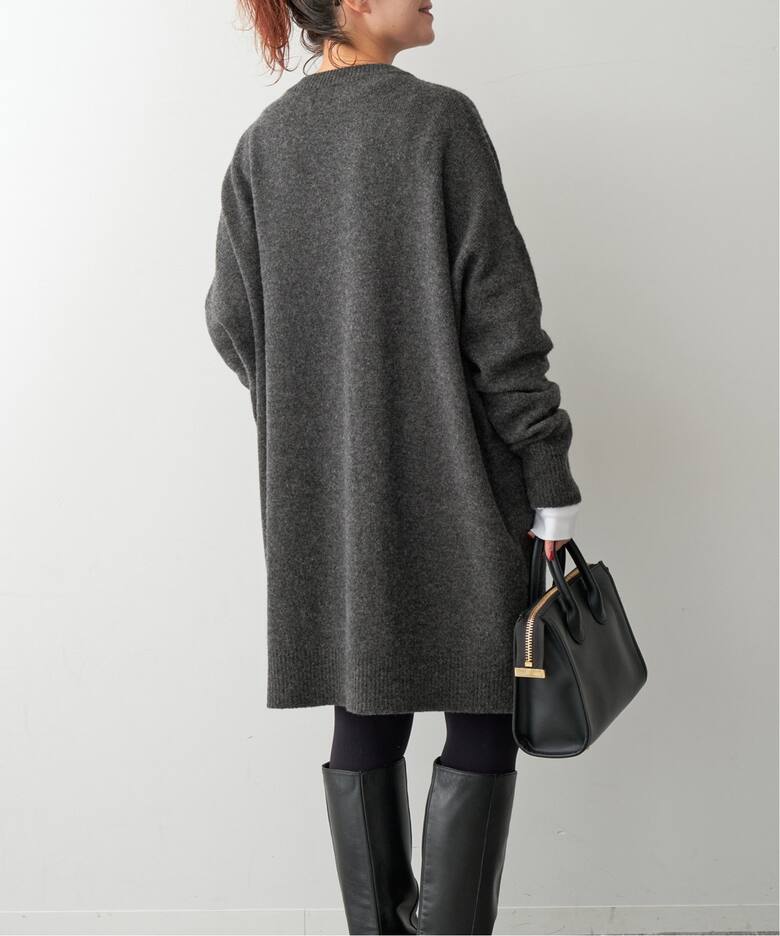 クルーネック ワイドチュニック プルオーバー（ニット／セーター  