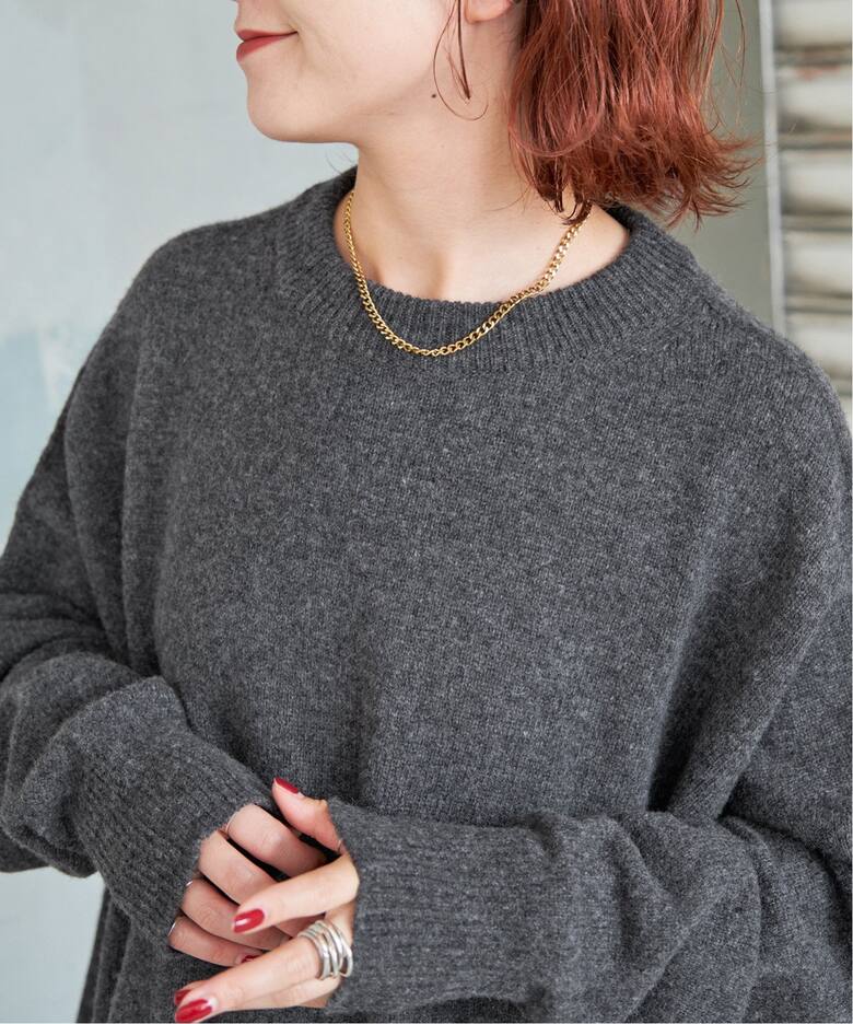 クルーネック ワイドチュニック プルオーバー（ニット／セーター  