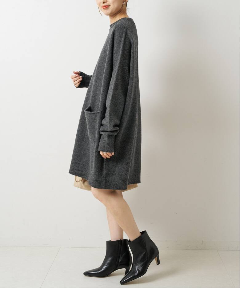 クルーネック ワイドチュニック プルオーバー（ニット／セーター  