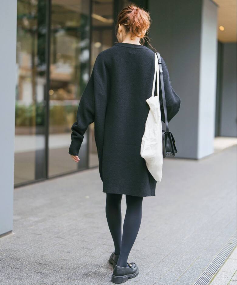 追加》クルーネック ワイドチュニック プルオーバー（ニット／セーター  