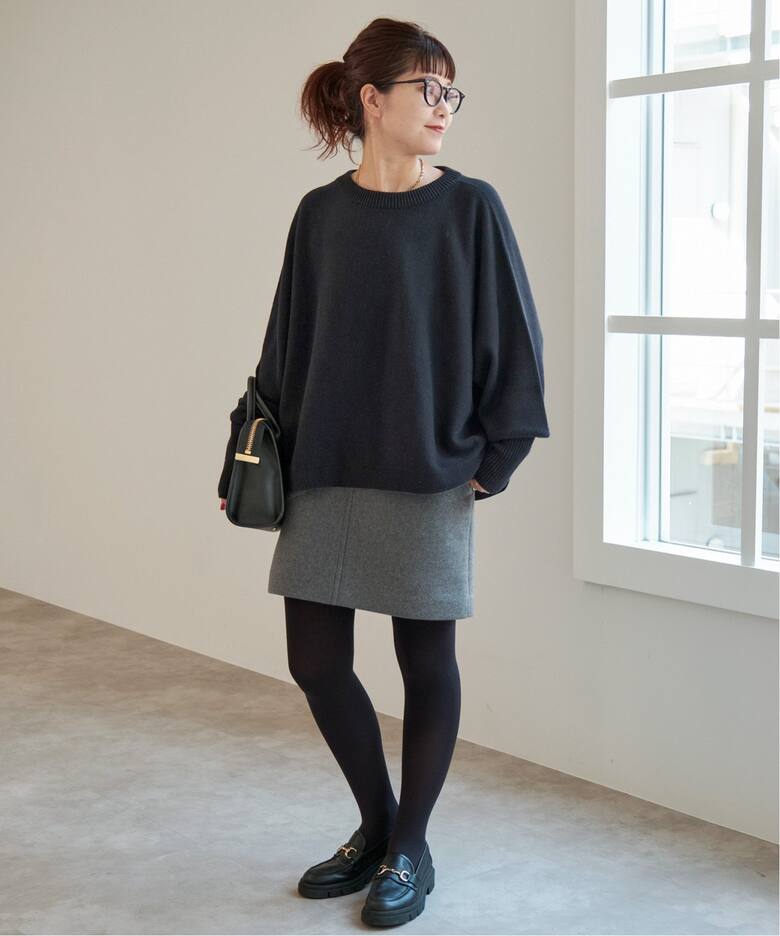 バルキーヤーン ドルマンロングリブニット（ニット／セーター）｜Spick  