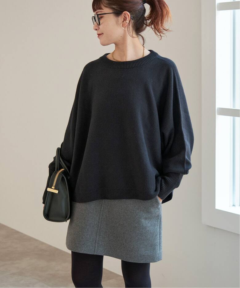 バルキーヤーン ドルマンロングリブニット（ニット／セーター）｜Spick  