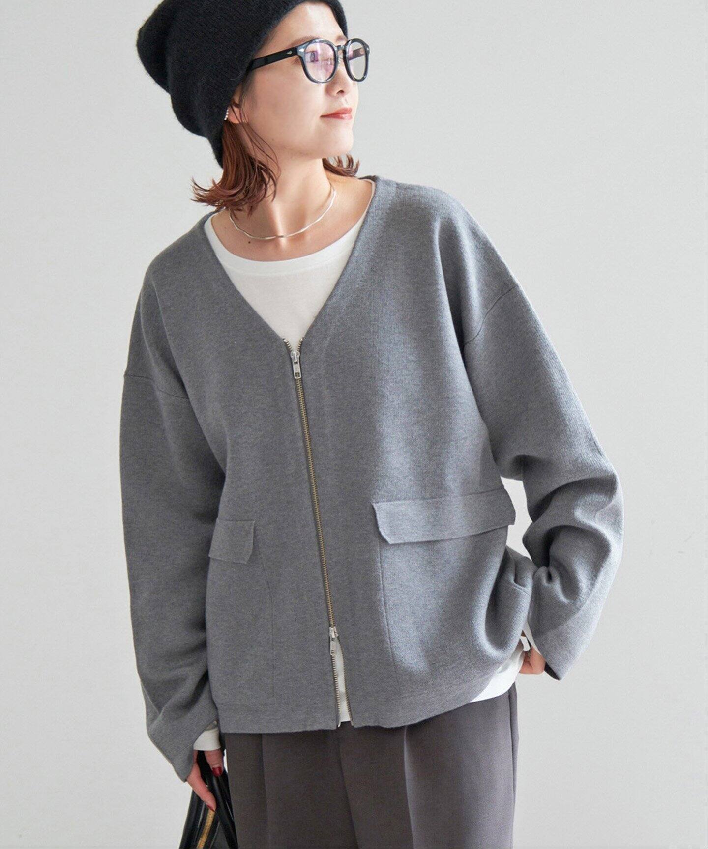 ダブルジップニットカーディガン（カーディガン）｜Spick and Span  