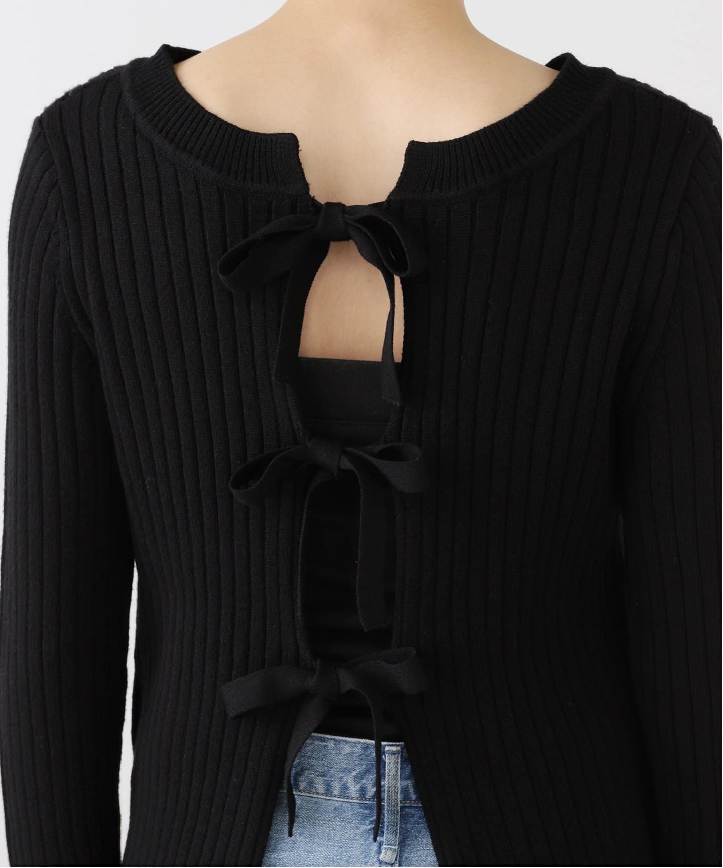 バックリボン リブプルオーバー（ニット／セーター）｜Spick and Span