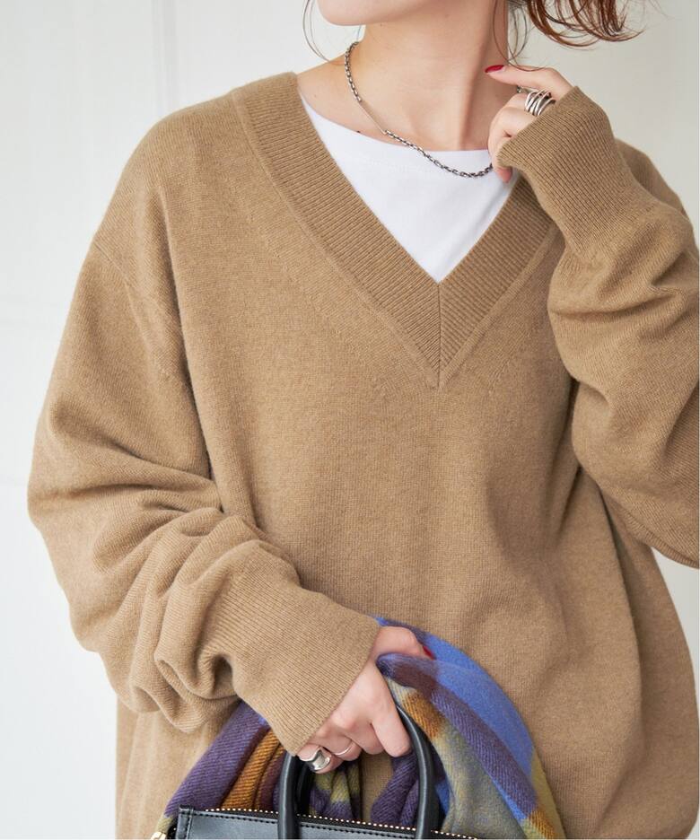 カシミヤ混Vネックプルオーバー（ニット／セーター）｜Spick and Span 