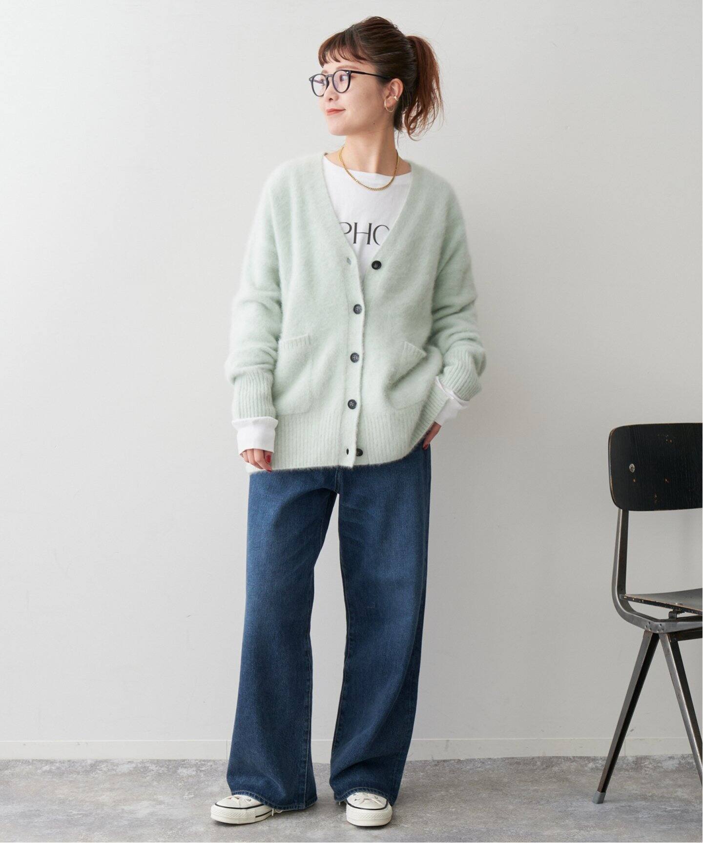 フォックスカシミヤMIX Vネックカーディガン（カーディガン）｜Spick  