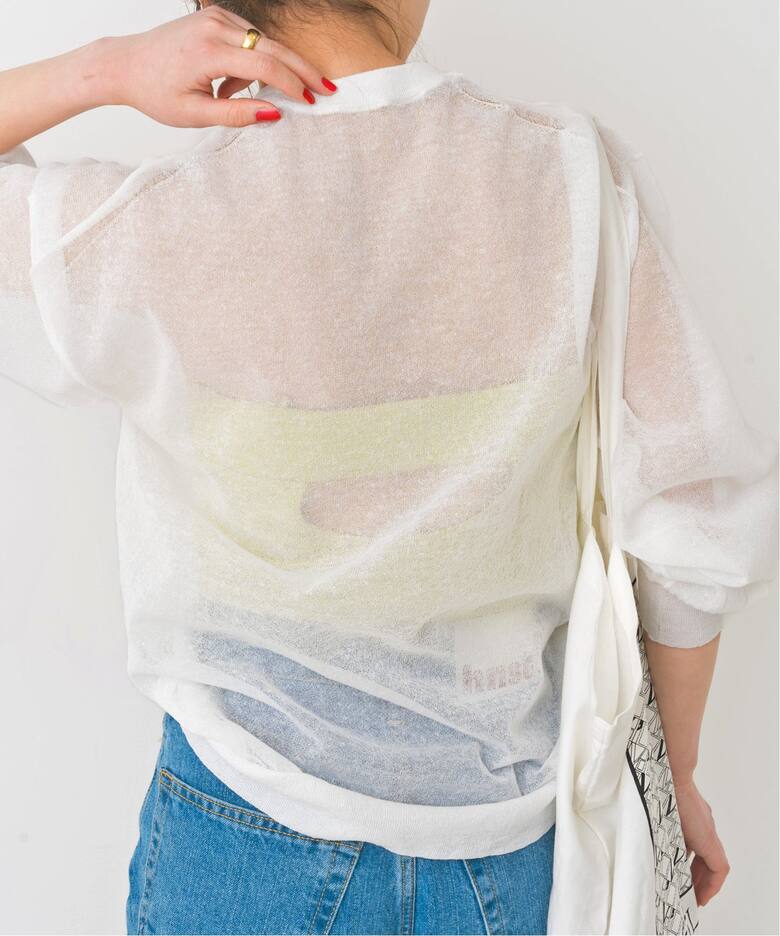 シアーニットボリュームスリーブプルオーバー（ニット／セーター  