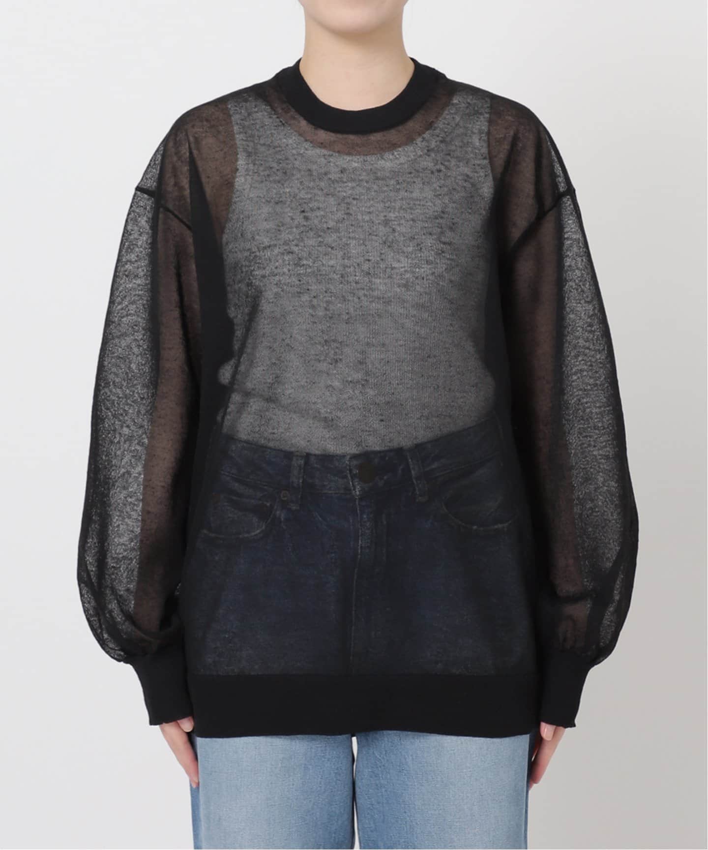 spick&span シアーロングスリーブ ちょっと透けるが今っぽい！ この春、旬な”シアー”トップス