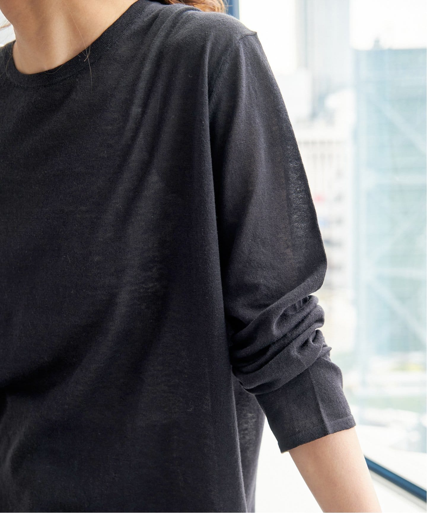 Spick &amp; Span (スピックアンドスパン) SEA  COTTON ロングスリーブプルオーバー グレー Free SEA ISLAND COTTON ロングスリーブプルオーバー（ニット／セーター