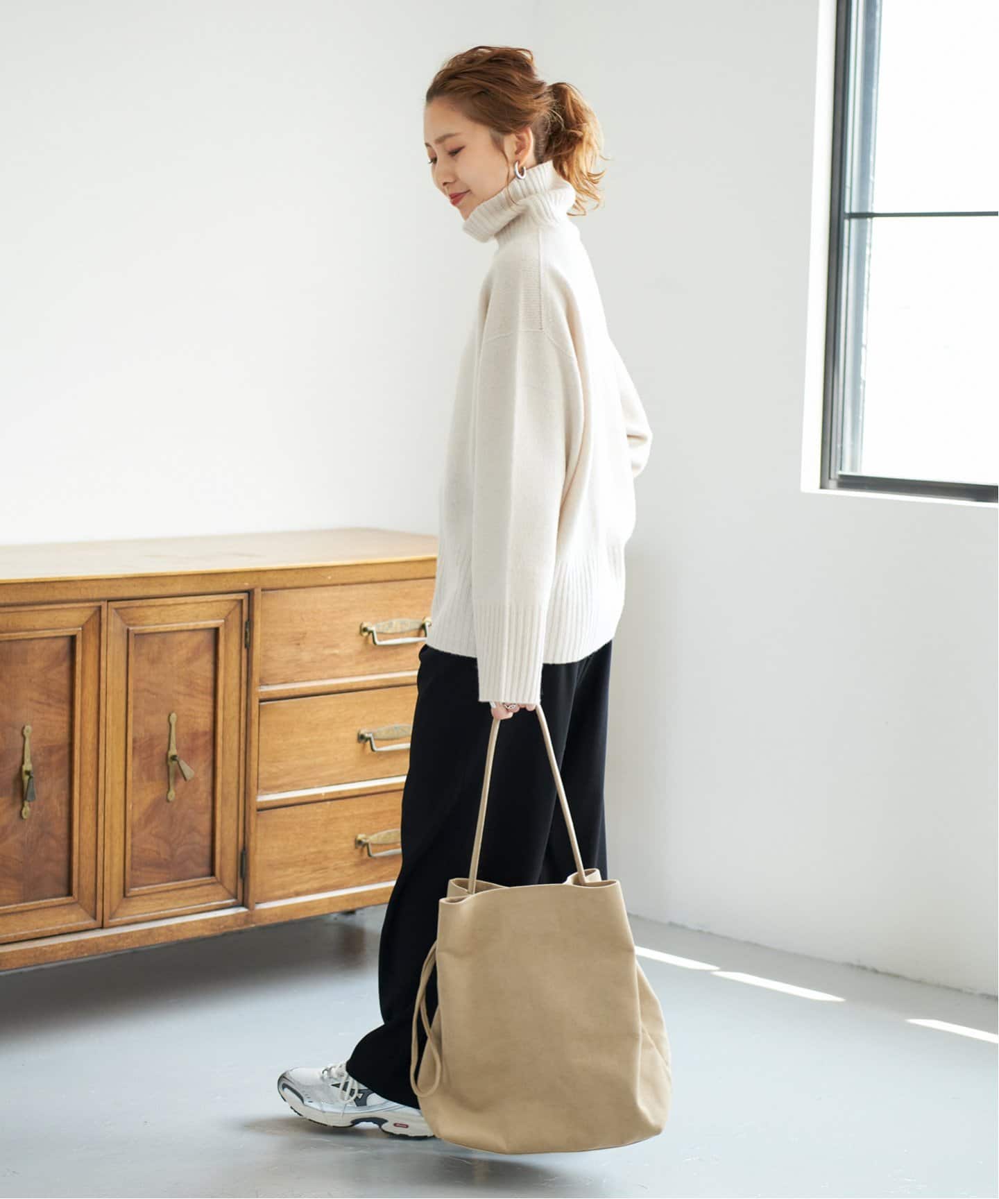 ウールカシミヤ タートルネックプルオーバー（ニット／セーター