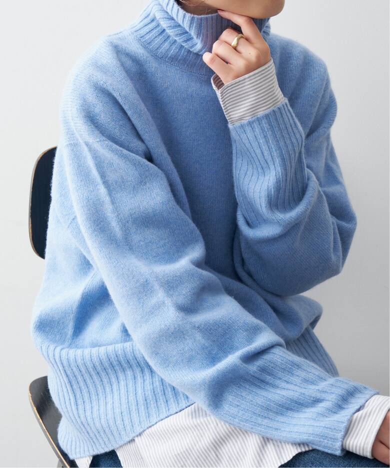 ウールカシミヤ タートルネックプルオーバー（ニット／セーター  
