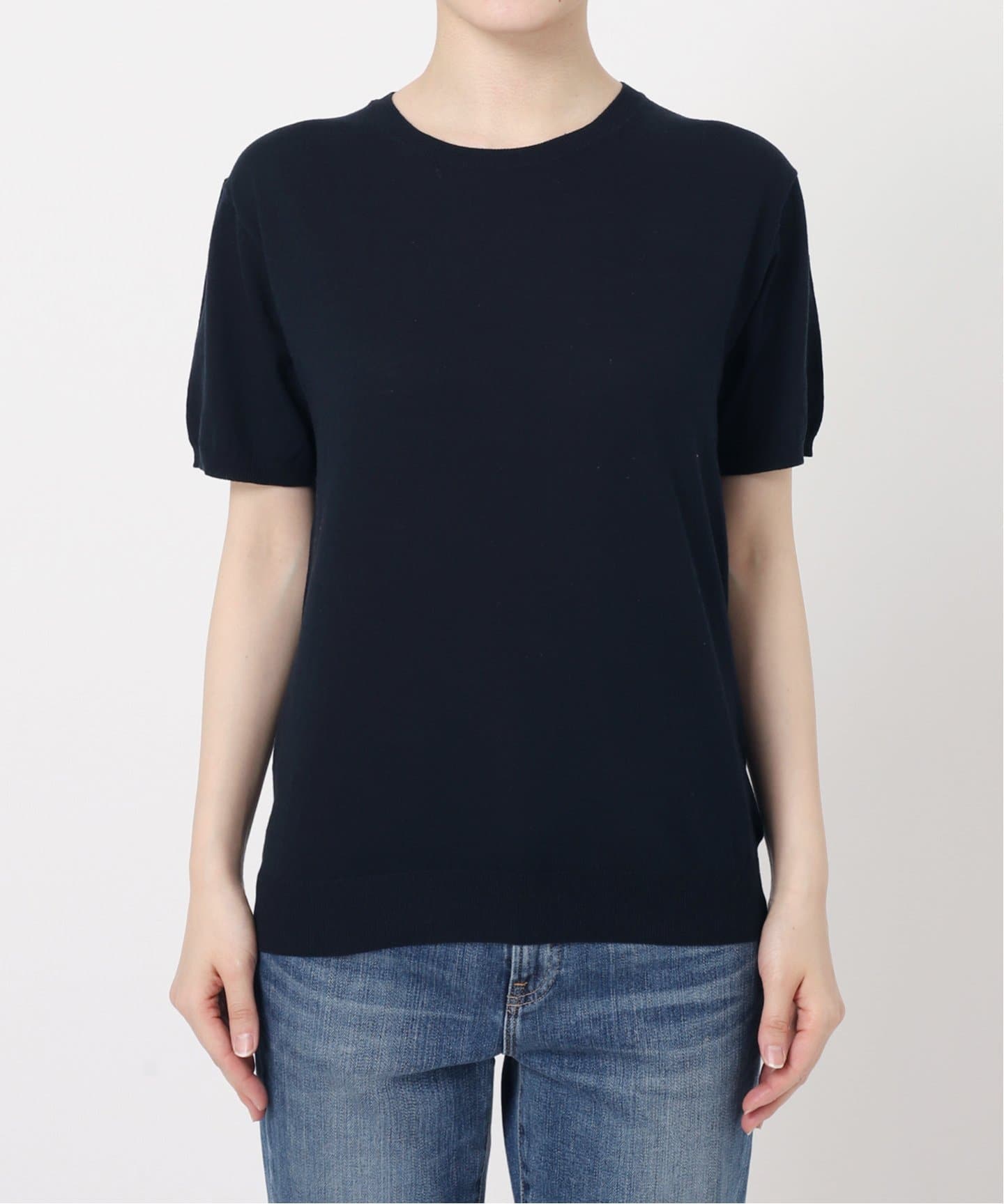 SEA ISLAND COTTON ショートスリーブプルオーバー（ニット／セーター