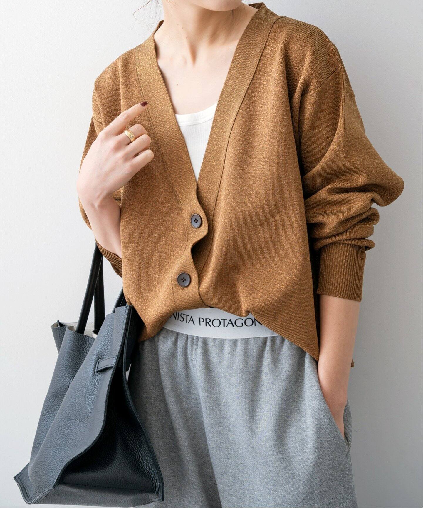 ラメ深Vカーディガン（カーディガン）｜Spick and Span（スピック  