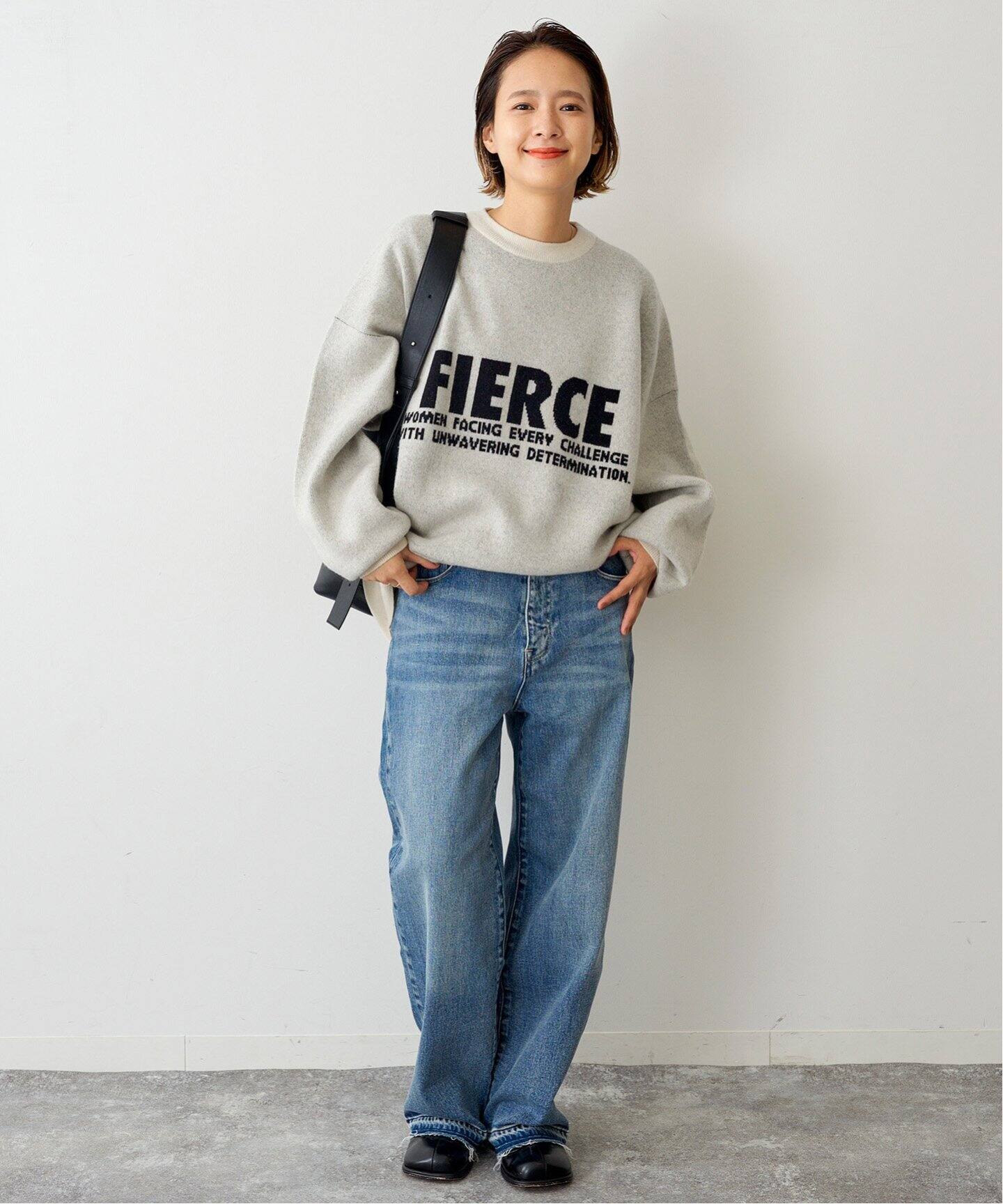 WEB限定追加》ダブルジャガードロゴニットプルオーバー（ニット 