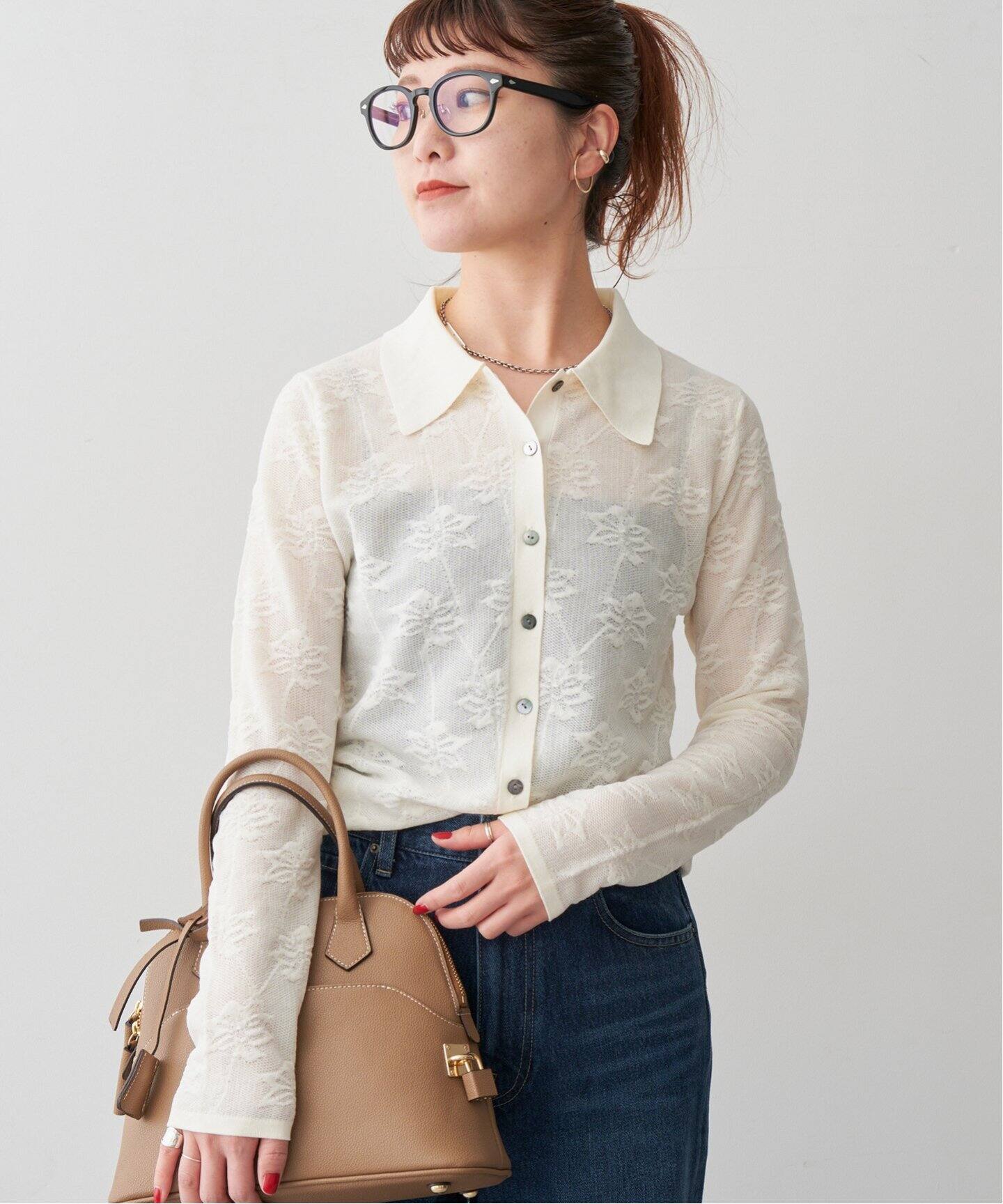 レーシージャガードニット（ニット／セーター）｜Spick and Span 