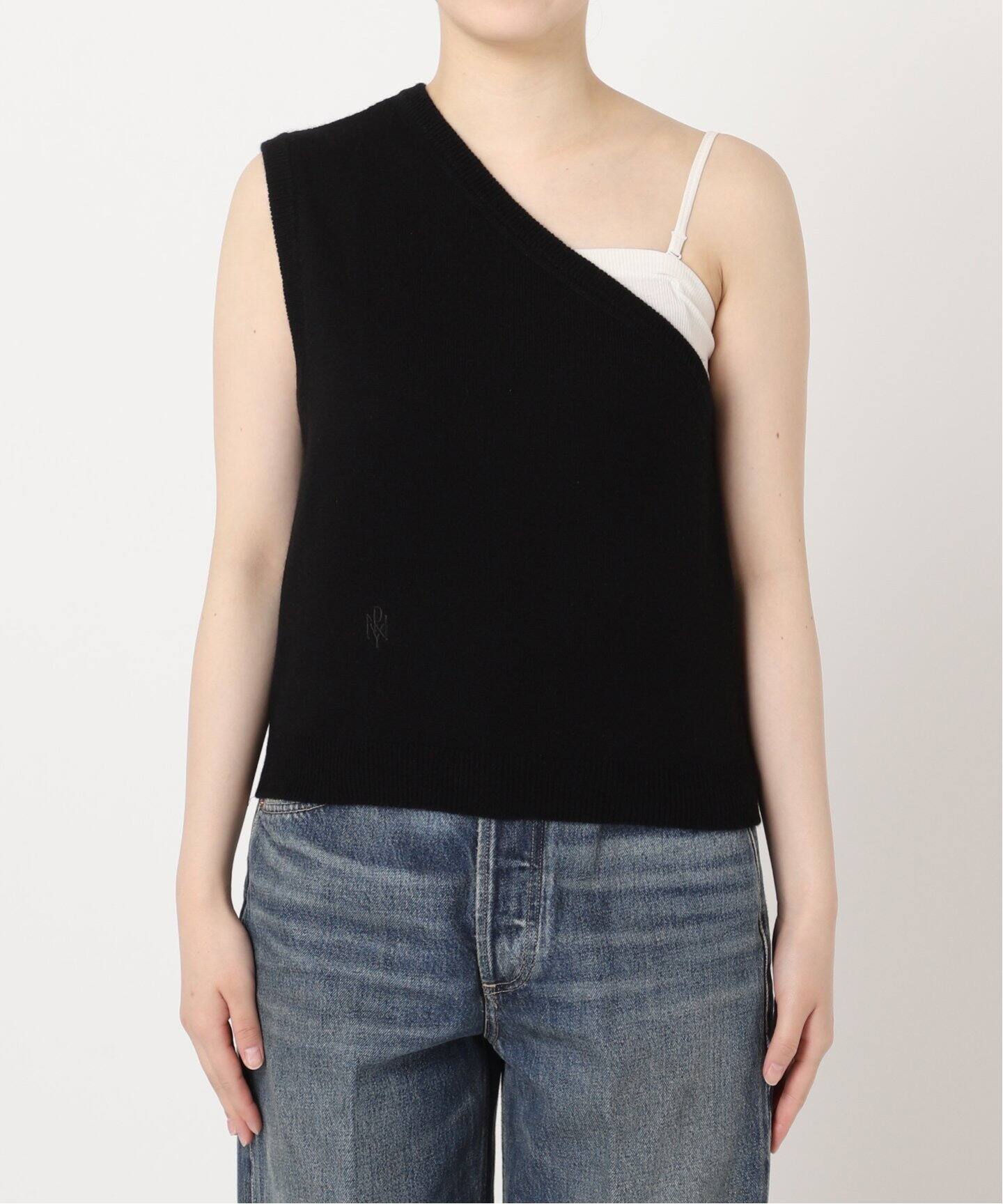PHEENY one shoulder vest PA24- KT05：ニット（ニット／セーター  