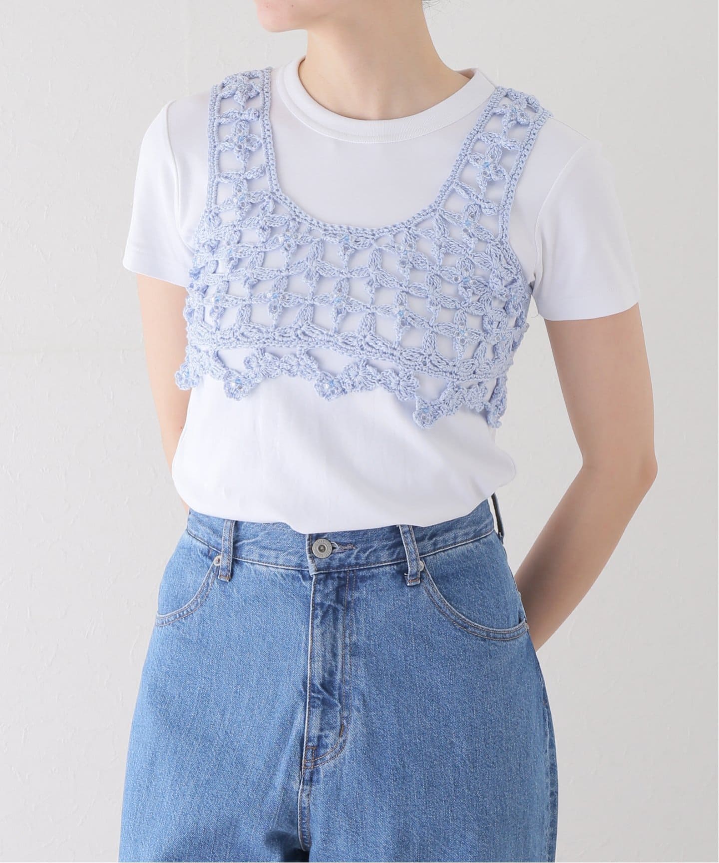 HOLIDAY / ホリデイ CROCHET BEADS TOPS 24104132（ニット