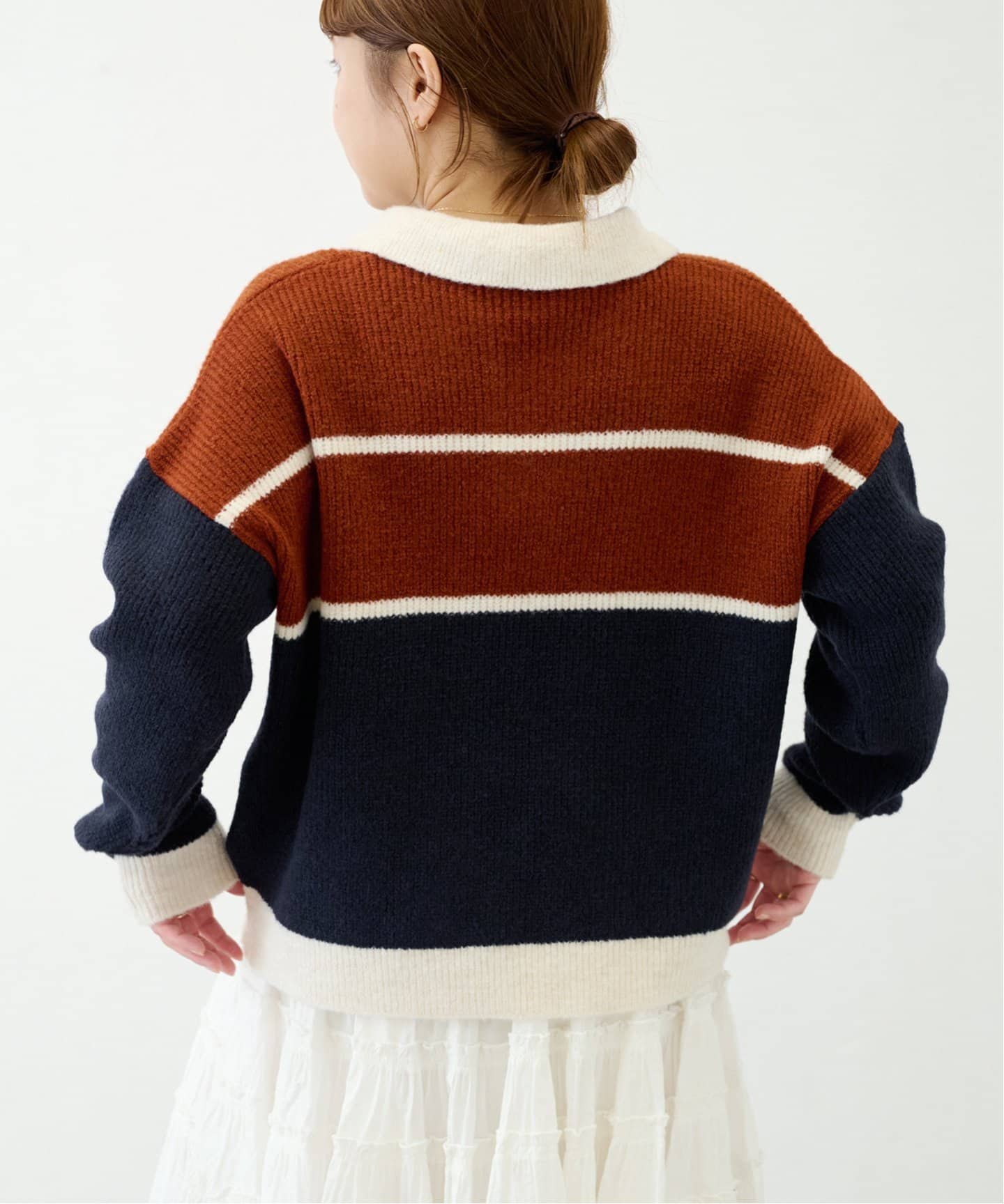 TRICOTS JEANMARC】カラースキッパーニットプルオーバー（ニット