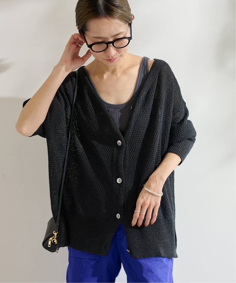 FRAMeWORK カノコ2WAY Back開きカーディガン 