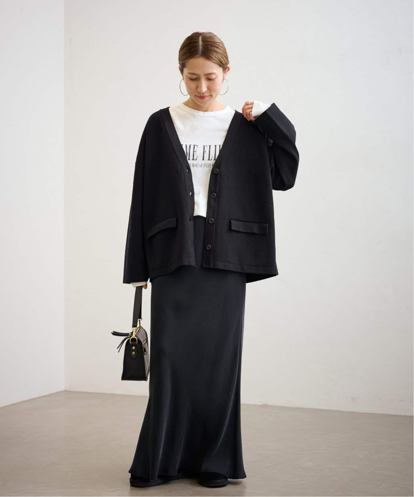 【2024AW】FRAMeWORK WO/CO 接結Vネックカーディガン グレー WO/CO 接結Vネックカーディガン（カーディガン）｜FRAMeWORK