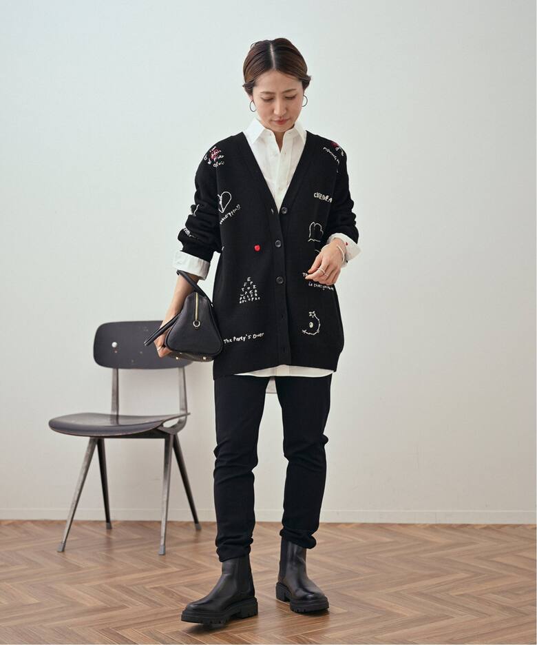 ハンド刺繍ラブカーディガン（カーディガン）｜FRAMeWORK（フレーム 