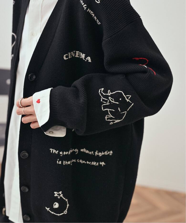 ハンド刺繍ラブカーディガン（カーディガン）｜FRAMeWORK（フレーム 
