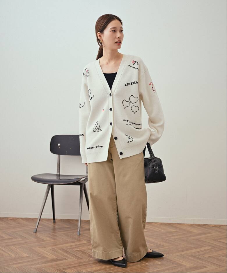 ハンド刺繍ラブカーディガン（カーディガン）｜FRAMeWORK（フレーム  