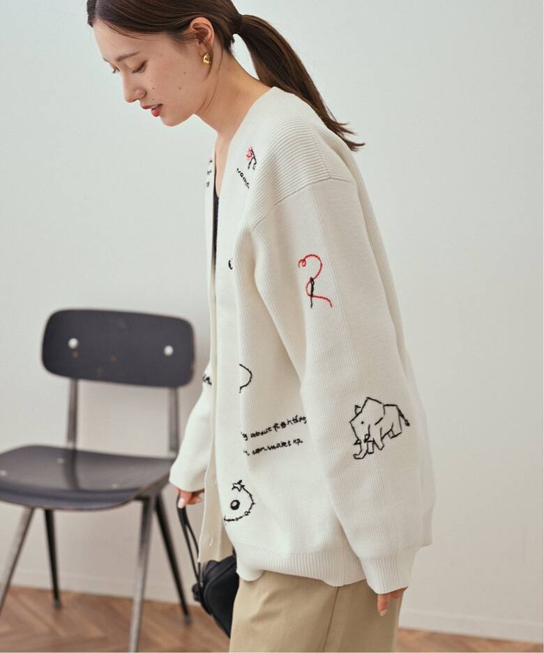 ハンド刺繍ラブカーディガン（カーディガン）｜FRAMeWORK（フレーム  