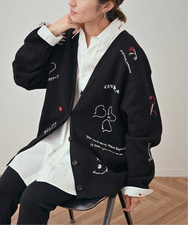 ハンド刺繍ラブカーディガン（カーディガン）｜FRAMeWORK（フレーム  