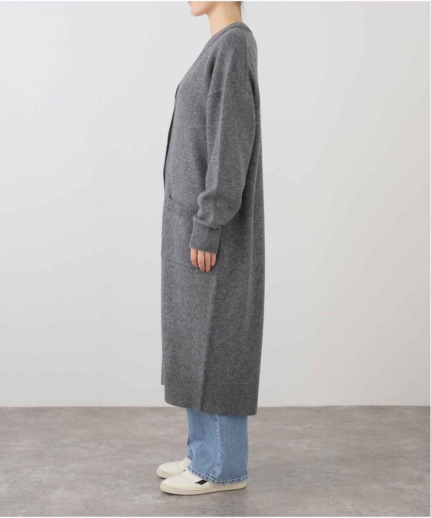 Merino Wool ロングVカーディガン（ニットワンピース）｜FRAMeWORK 