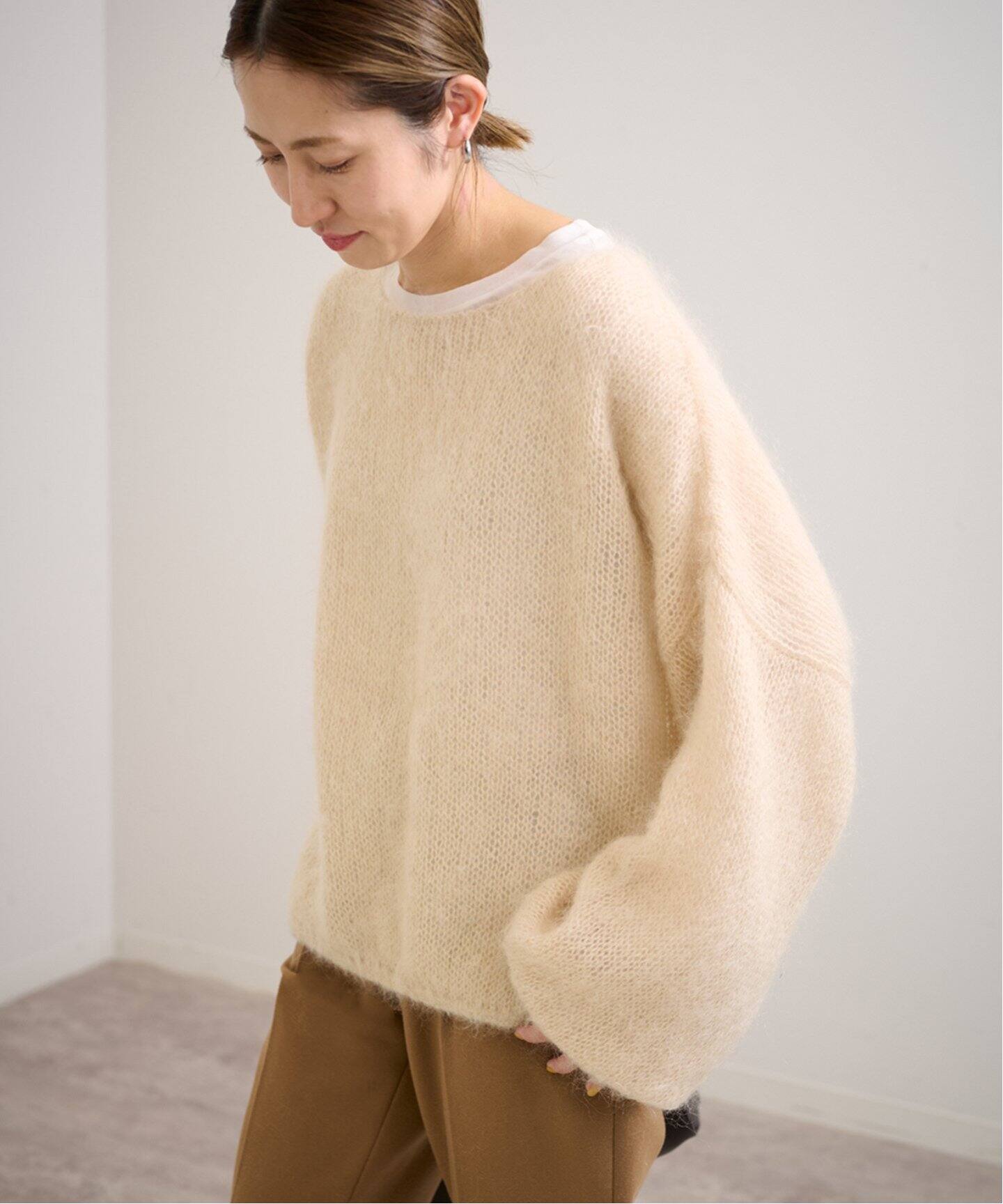 24年 極美品 FRAMe WORK モヘヤ Mix ローゲージニット モヘヤMix ローゲージニット（ニット／セーター）｜FRAMeWORK