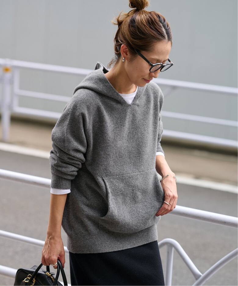 ≪追加≫圧縮ウールフードプルオーバー（ニット／セーター  