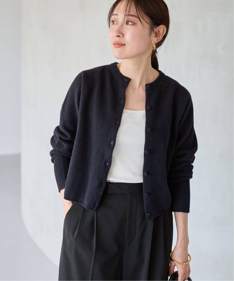 圧縮ウールクルーネックカーディガン（カーディガン）｜FRAMeWORK  