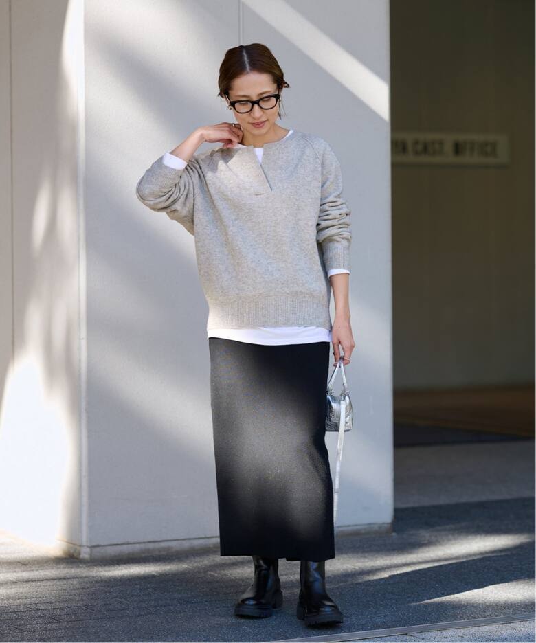 ≪追加≫ミドルゲージ天竺ヘンリープルオーバー（ニット／セーター  