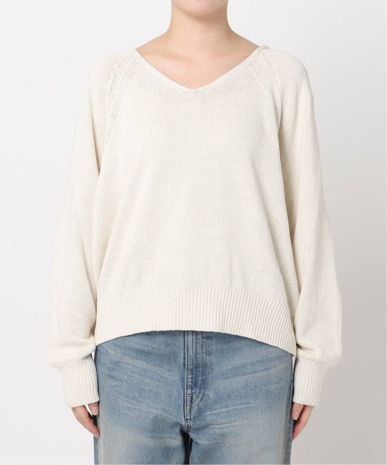 SILK-LINEN-Vネックプルオーバー（ニット／セーター）｜FRAMeWORK  