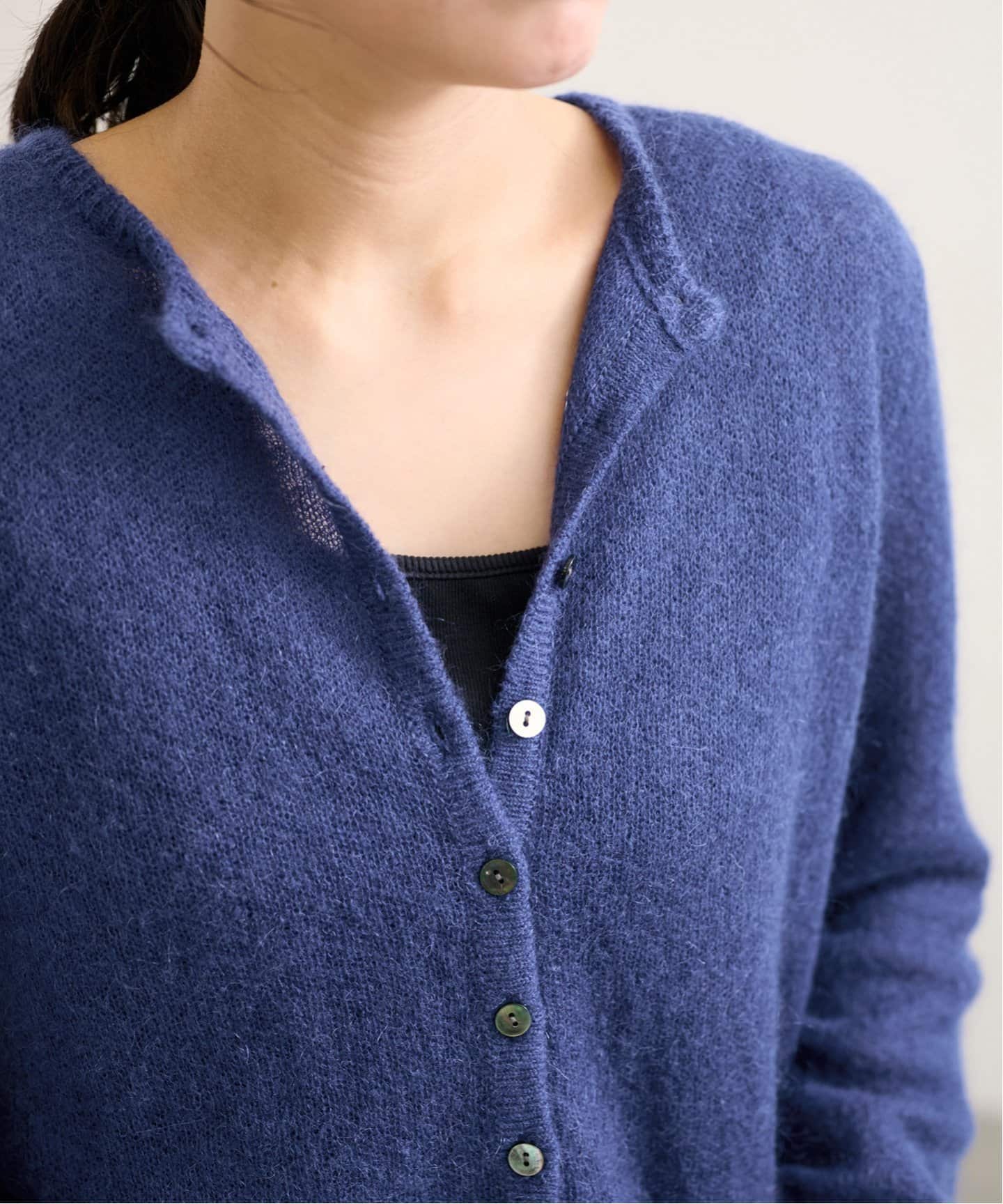 ダブルモヘヤMIXショートカーディガン（ニット／セーター