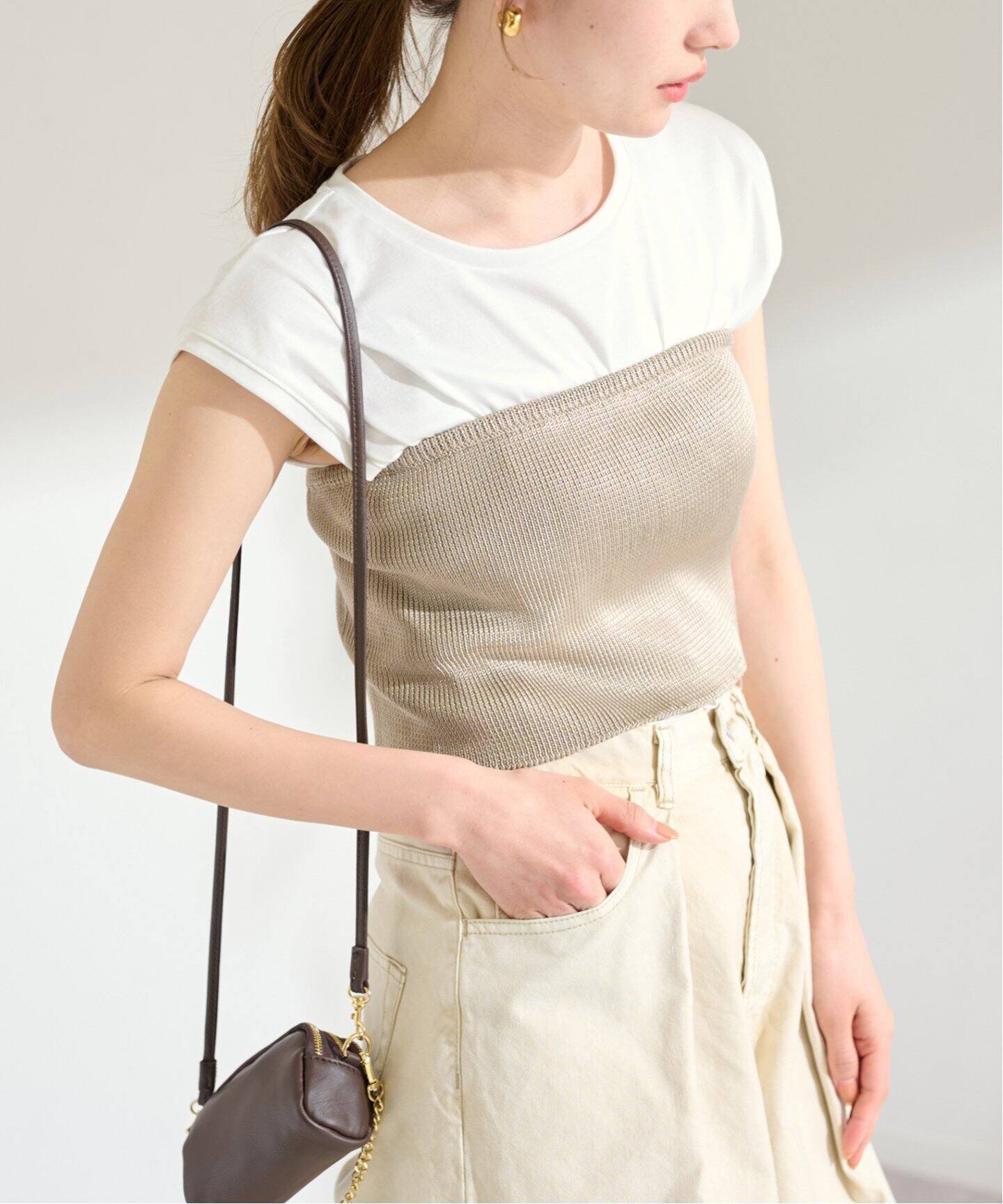 メタルライクニットビスチェ（その他トップス）｜FRAMeWORK（フレーム