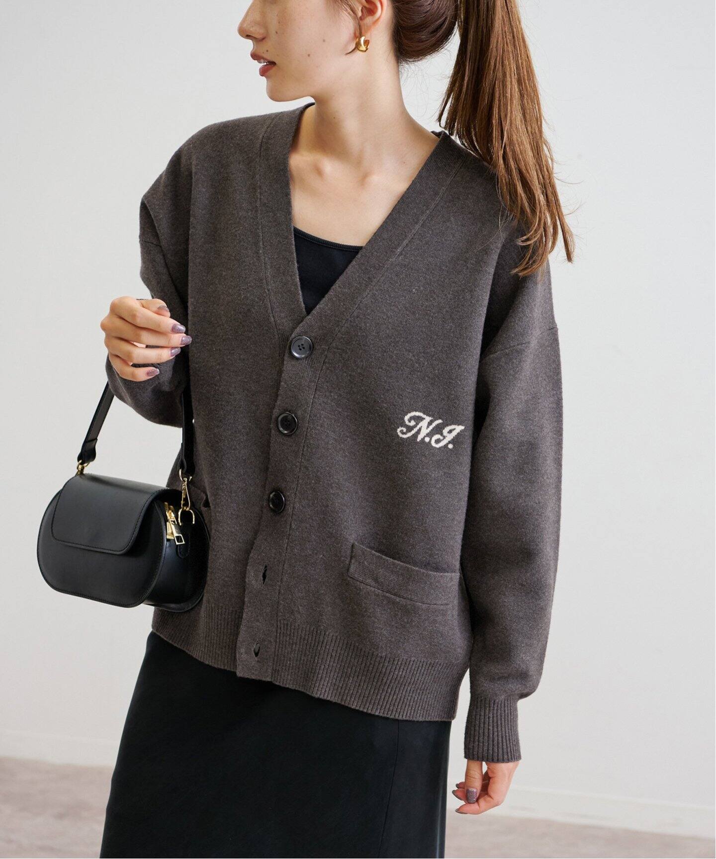 st.Johns 3rd club 別注カレッジロゴカーディガン NJ At  