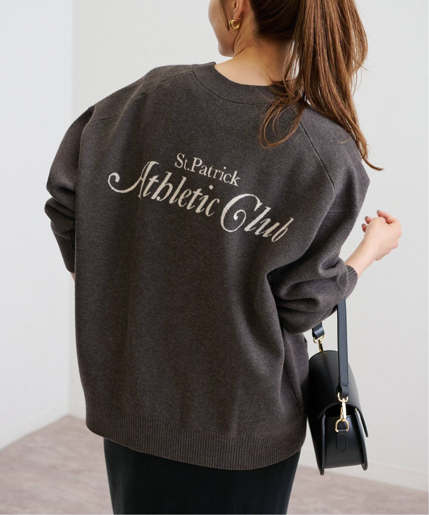 st.Johns 3rd club 別注カレッジロゴカーディガン NJ At  