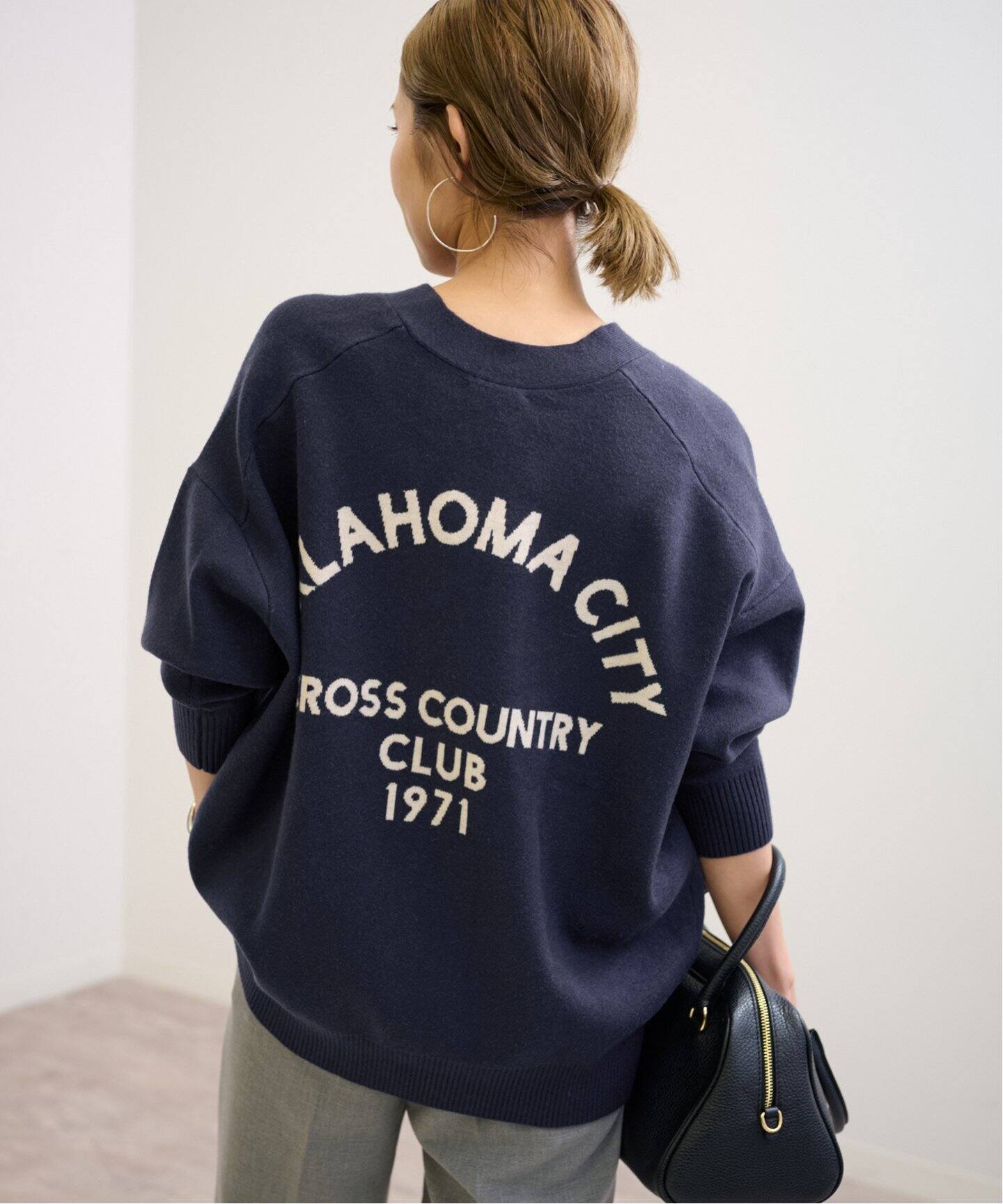 st.Johns 3rd club 別注カレッジロゴカーディガン AW OK（カーディガン  