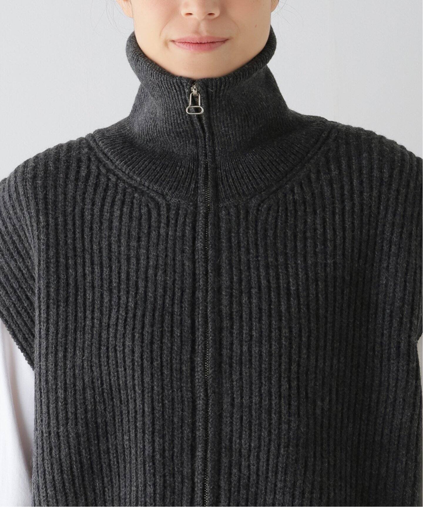 JANE SMITH/ジェーンスミス 5G ZIP DRIVERS KNIT ベスト（ニット 