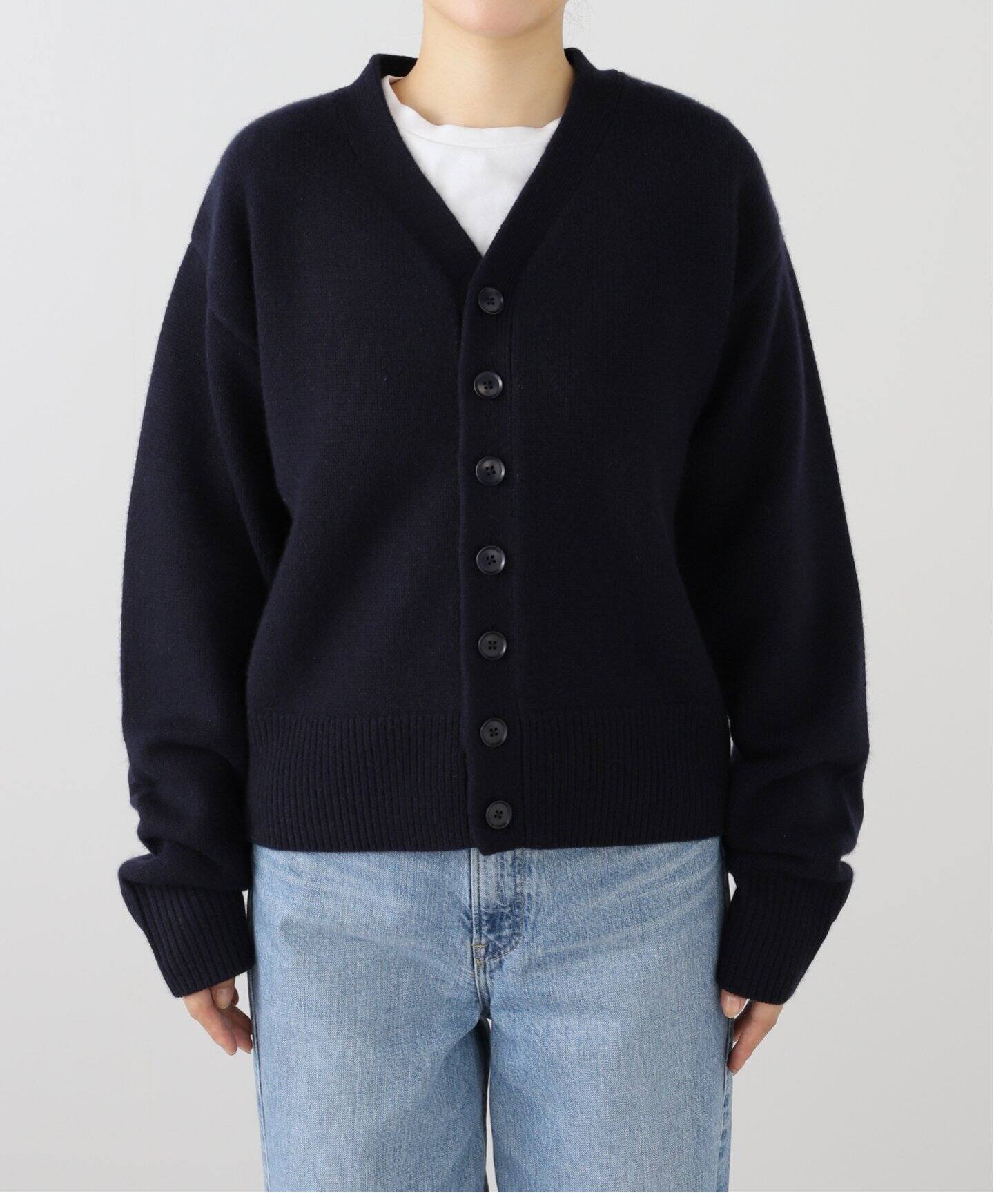 EXTREME CASHMERE X/エクストリームカシミヤ CLOVER Vネックカーデ  